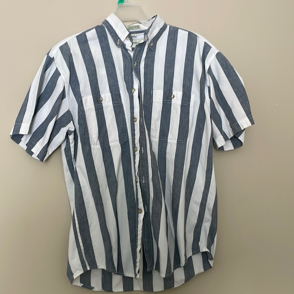 Striped Casual Button Down